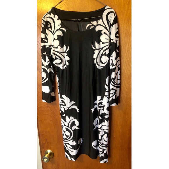 Milano Black and White Dress - Picture 1 of 3